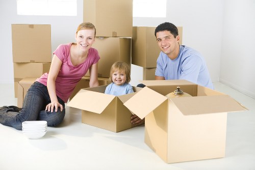 Removal van and moving team handling house removals near Gallows Corner