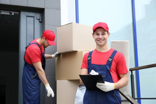 Boxes and household items prepared for truck hire