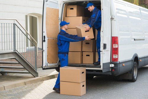 Removal van loading furniture for a Gallows Corner property move