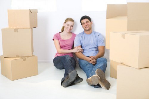 Organised packing materials and boxes ready for a house move