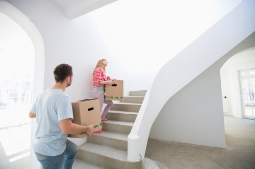 Packing and loading items for a Gallows Corner van removal service