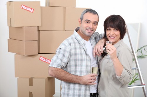Professional moving van handling bulky items and access challenges in Gallows Corner